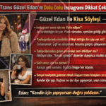 Şişli Trans Güzel Edan’ın Dolu Dolu Instagramı